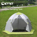4.9kg 가벼운 녹색 캠핑 트레킹 더블 텐트